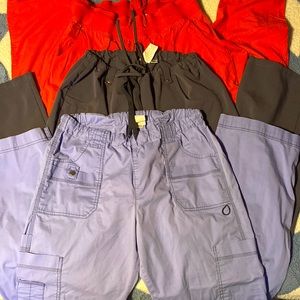 3 pairs of Large Tall Scrub Pants